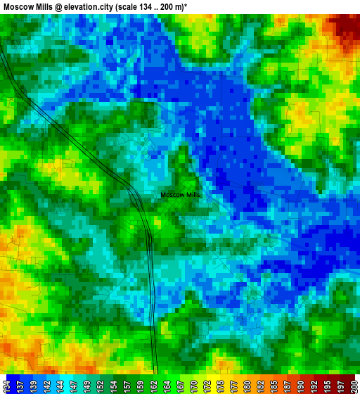 Moscow Mills elevation map