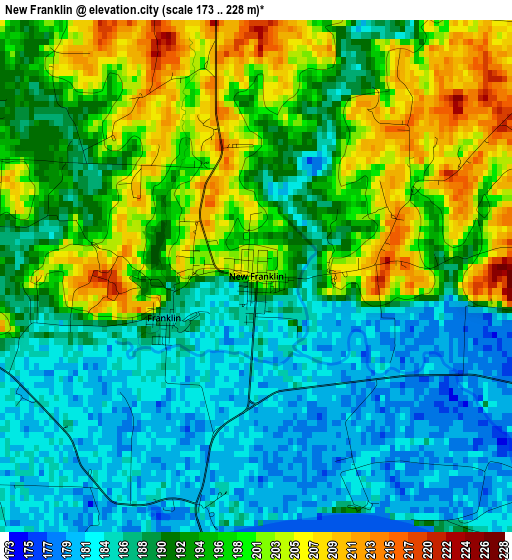 New Franklin elevation map