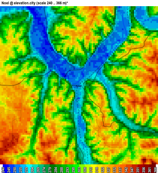 Noel elevation map