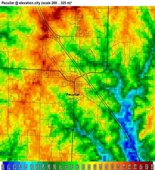 Peculiar elevation map