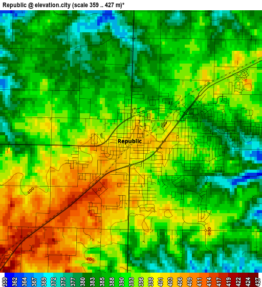 Republic elevation map