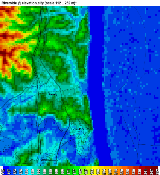 Riverside elevation map