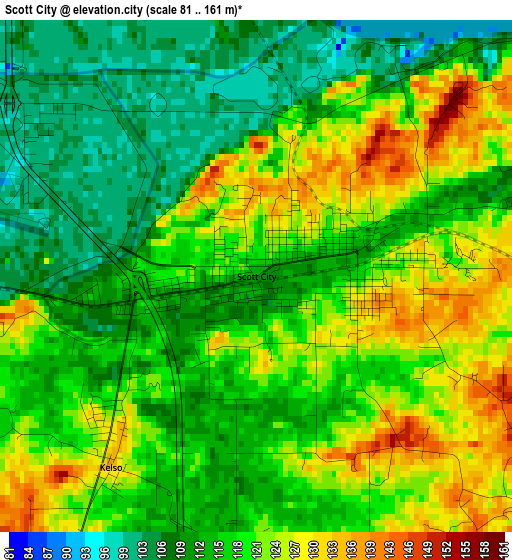 Scott City elevation map