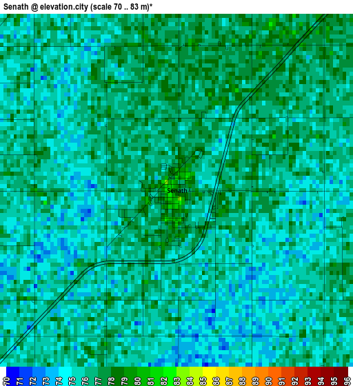 Senath elevation map