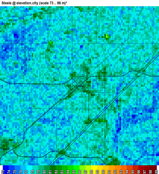 Steele elevation map