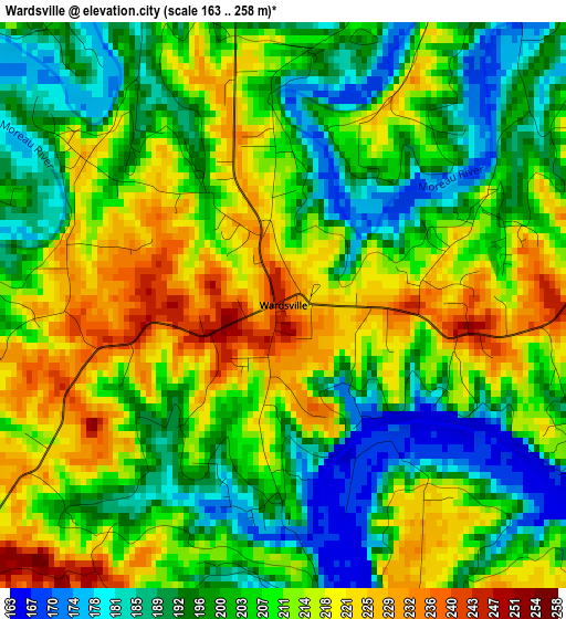 Wardsville elevation map