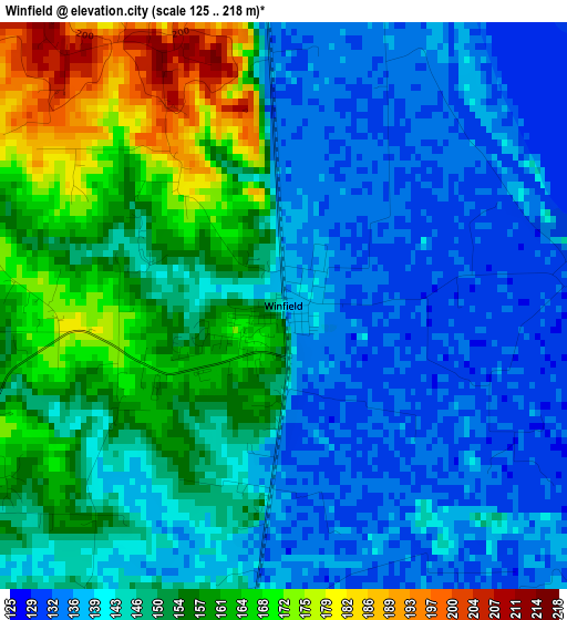 Winfield elevation map