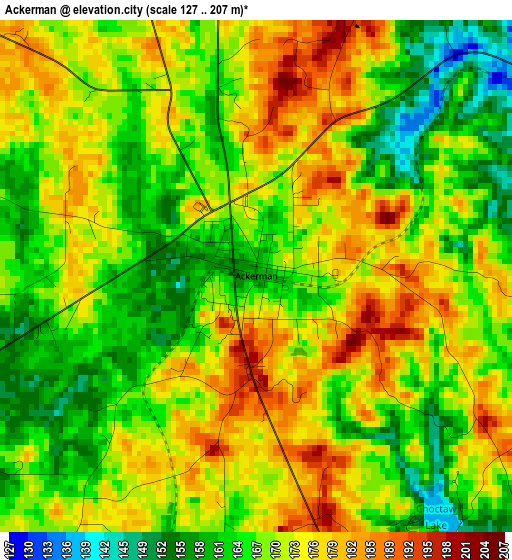 Ackerman elevation map