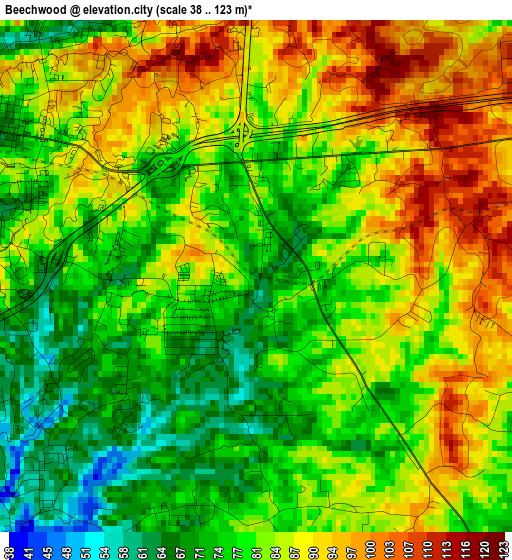 Beechwood elevation map