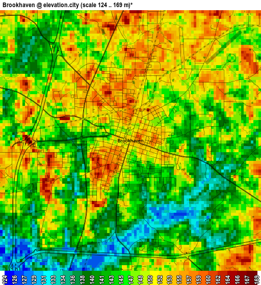 Brookhaven elevation map