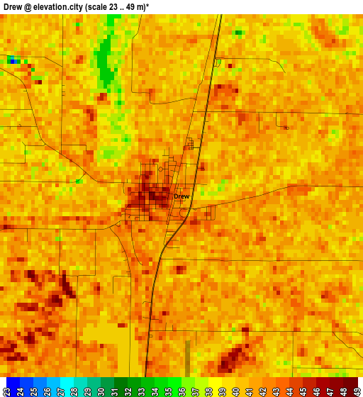 Drew elevation map