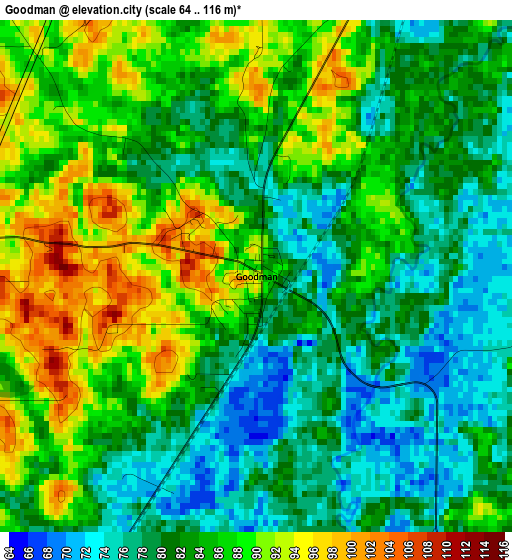 Goodman elevation map