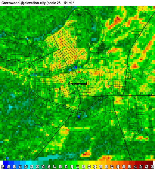 Greenwood elevation map