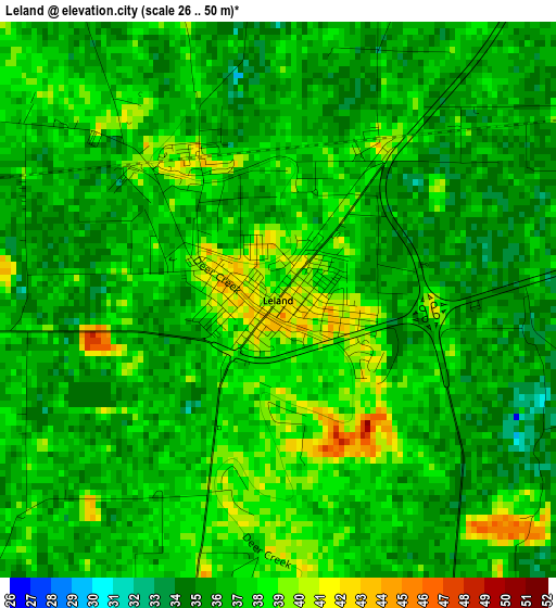 Leland elevation map