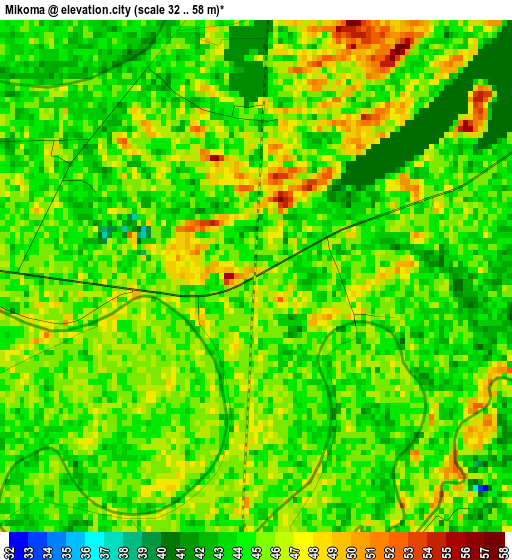 Mikoma elevation map