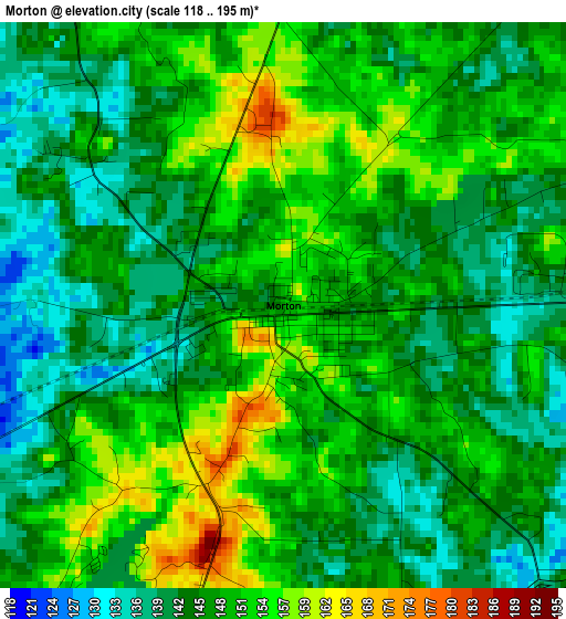 Morton elevation map