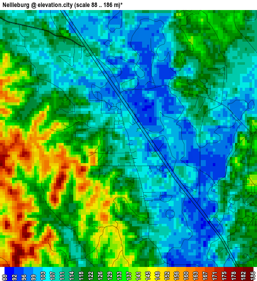 Nellieburg elevation map