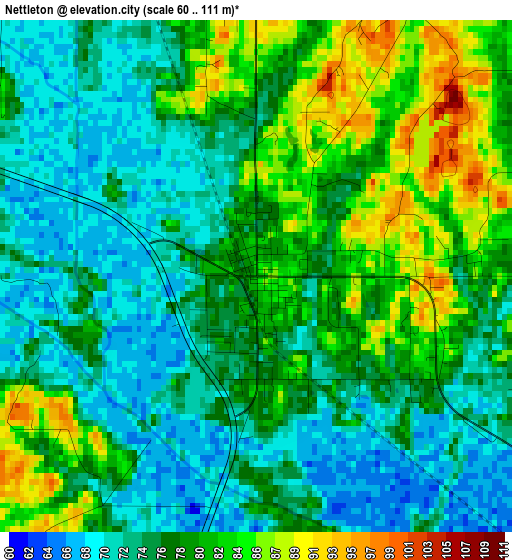 Nettleton elevation map