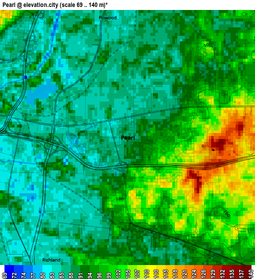 Pearl elevation map