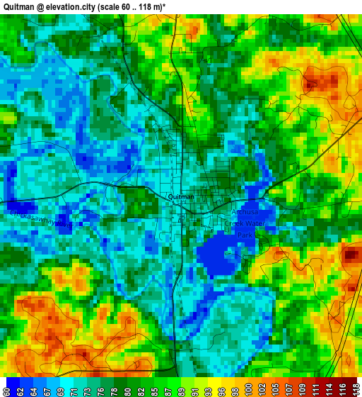 Quitman elevation map