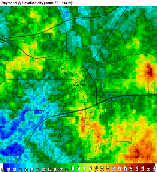 Raymond elevation map