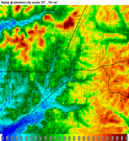 Ripley elevation map