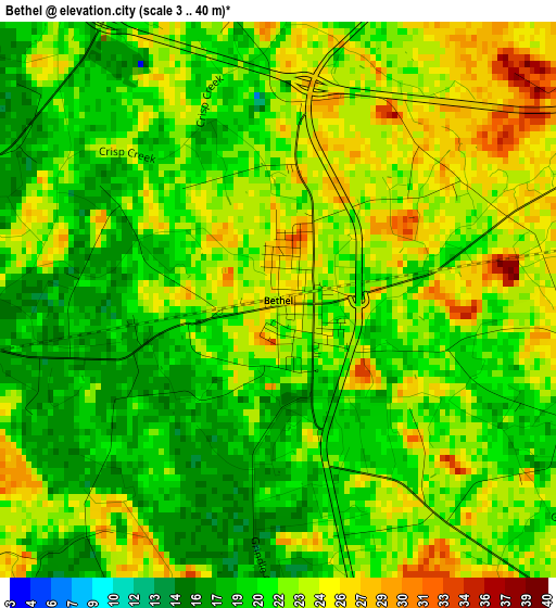 Bethel elevation map