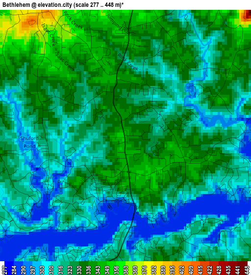 Bethlehem elevation map