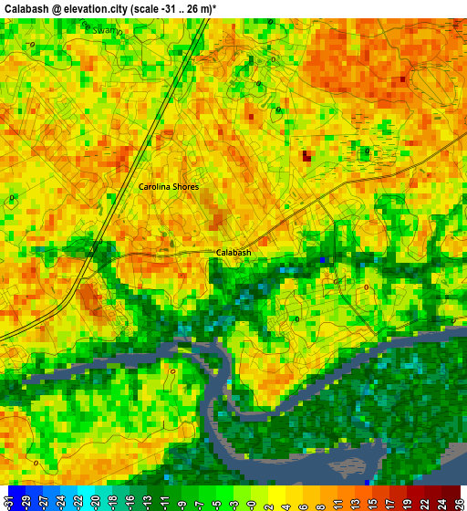 Calabash elevation map