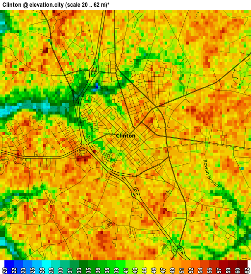 Clinton elevation map