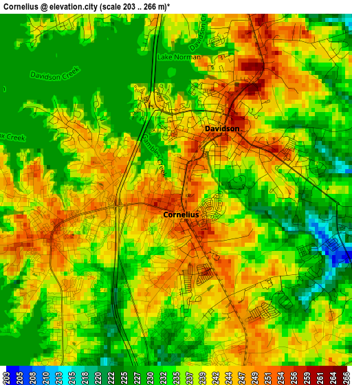 Cornelius elevation map