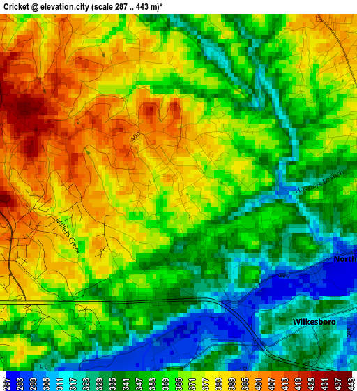 Cricket elevation map