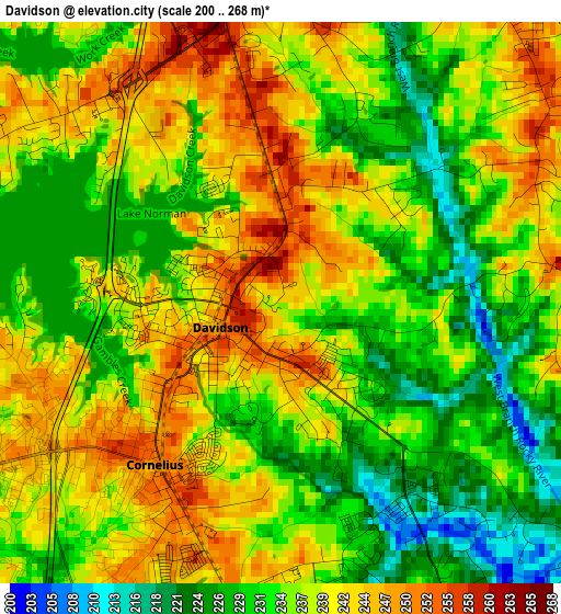 Davidson elevation map