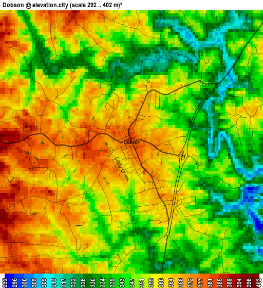 Dobson elevation map