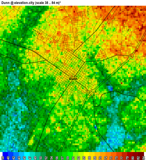 Dunn elevation map