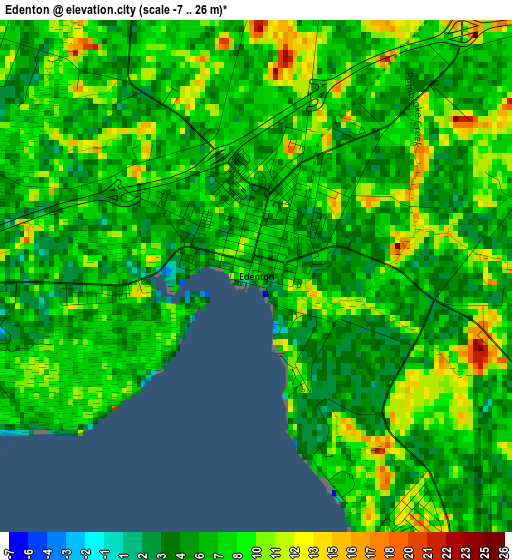 Edenton elevation map