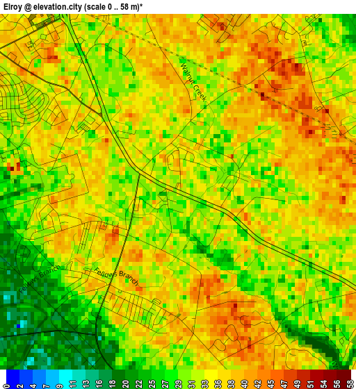 Elroy elevation map