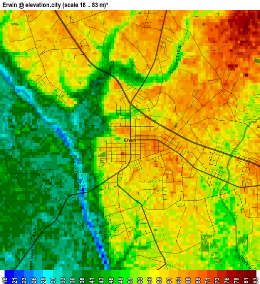 Erwin elevation map