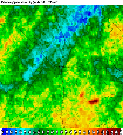 Fairview elevation map