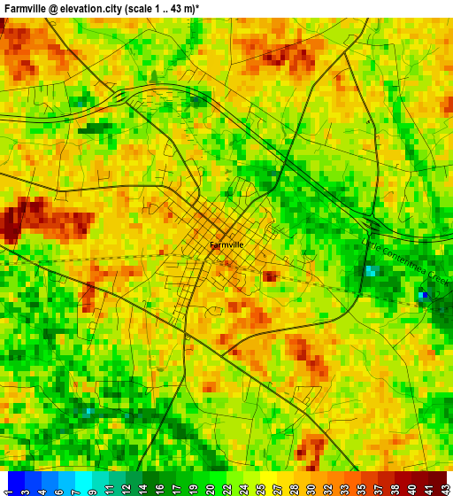 Farmville elevation map