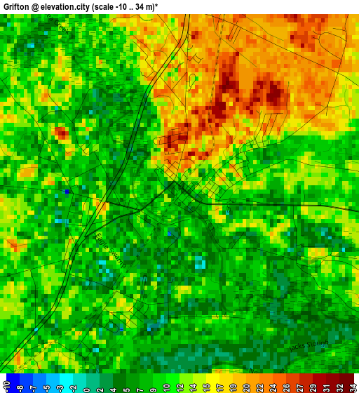 Grifton elevation map