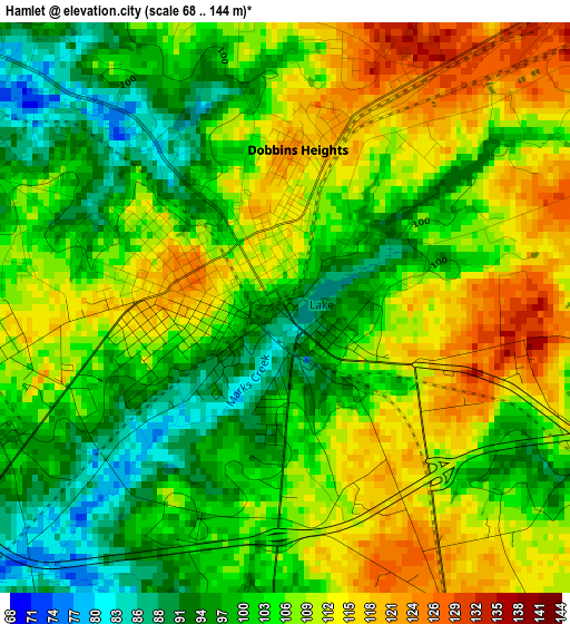 Hamlet elevation map