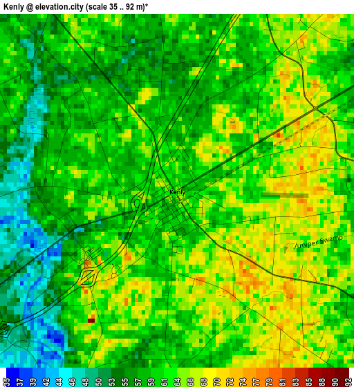 Kenly elevation map