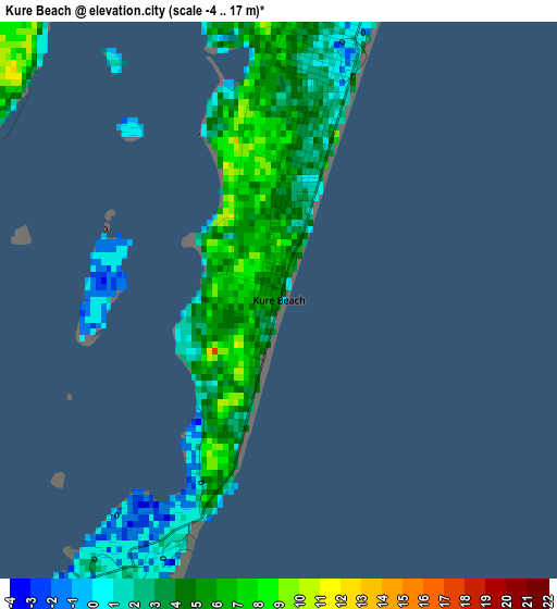 Kure Beach elevation map