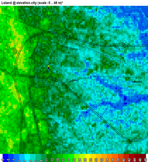 Leland elevation map