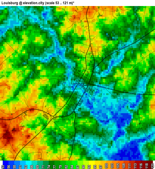 Louisburg elevation map