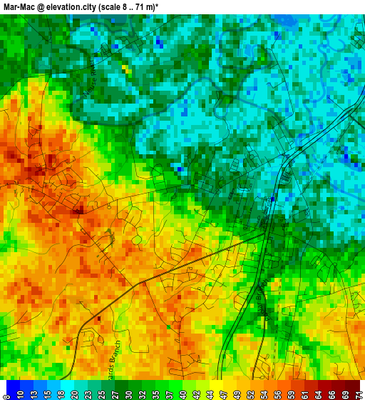 Mar-Mac elevation map