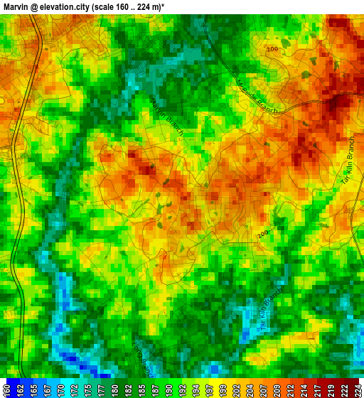 Marvin elevation map