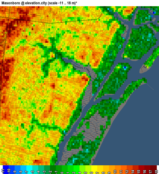 Masonboro elevation map