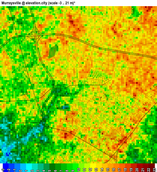 Murraysville elevation map